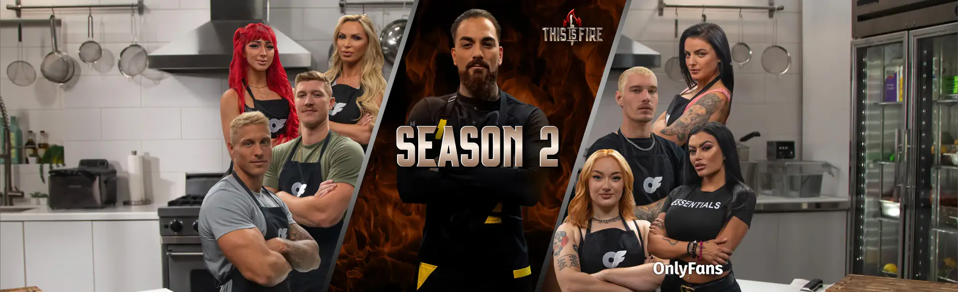 This Is Fire Season Two Recap header — Chef Jojo surrounded by the eight competitors from season two