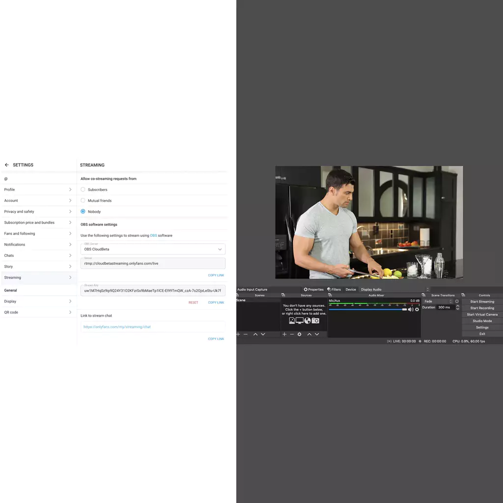 Go Live on OnlyFans with OBS — Leave your OnlyFans tab and OBS open during your stream