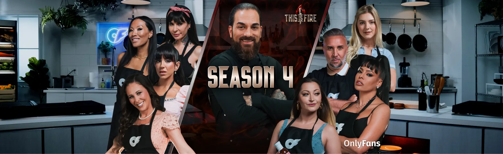 This Is Fire Season Four Recap header — Chef Jojo surrounded by the eight competitors from season four