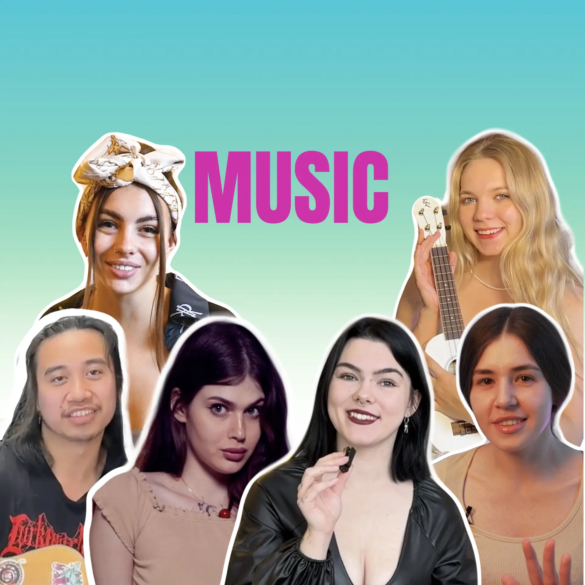Music_InBodyImg_AllScreenSizes_1920x1920 Collage of Music creators mentioned in What You Can Learn from OFTV Creators