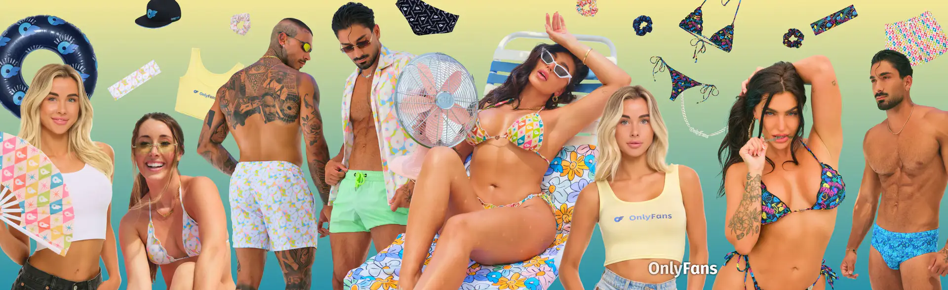 Endless Summer Collection from OF Merch: A collage of items available for sale from the Endless Summer Collection