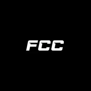 Full Contact Contender (FCC) MMA promotion logo in white italic letters on a black background
