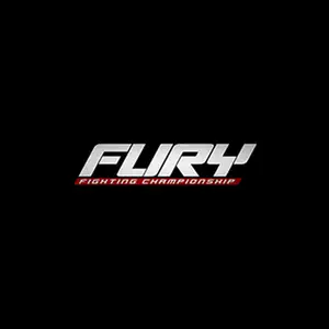 Fury Fighting Championship MMA logo in silver lettering with a red banner on a black background